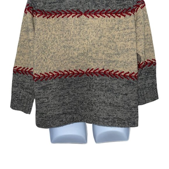 Eddie Bauer Vintage Y2K 100% Lambswool Christmas Holiday Pullover Sweater M - Picture 8 of 10